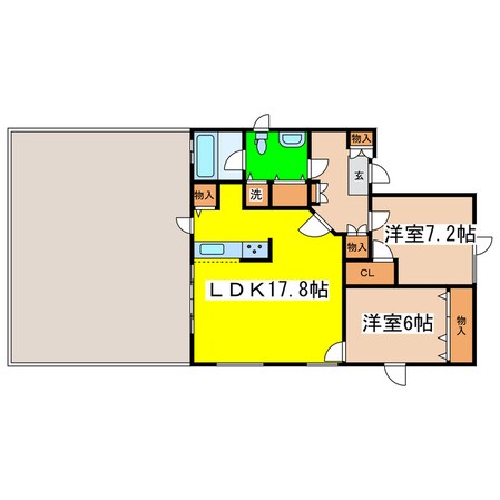 グランコンフォート愛国東の物件間取画像